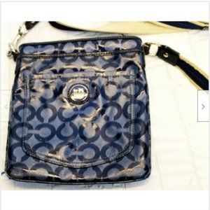 Coach Blue Purse Cross Body Authentic Hand Bag 432